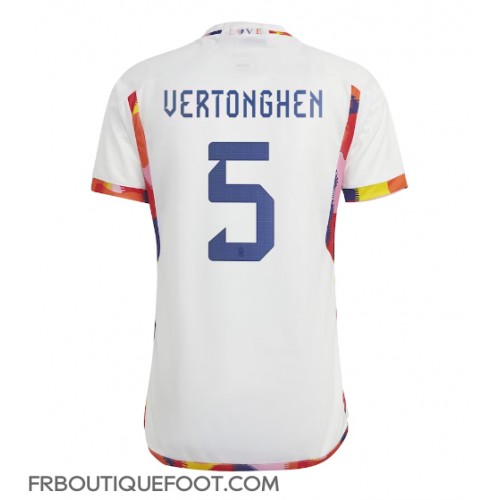 Maillot de foot Belgique Jan Vertonghen #5 Extérieur vêtements Monde 2022 Manches Courtes